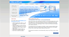 Desktop Screenshot of htmltortf.com